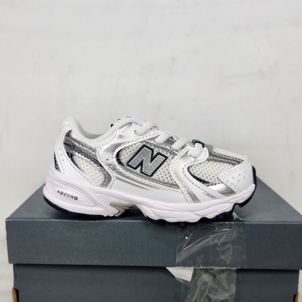 New Balance 530 Bungee Lace Toddler Size 7 Blue Grey Running Sneakers